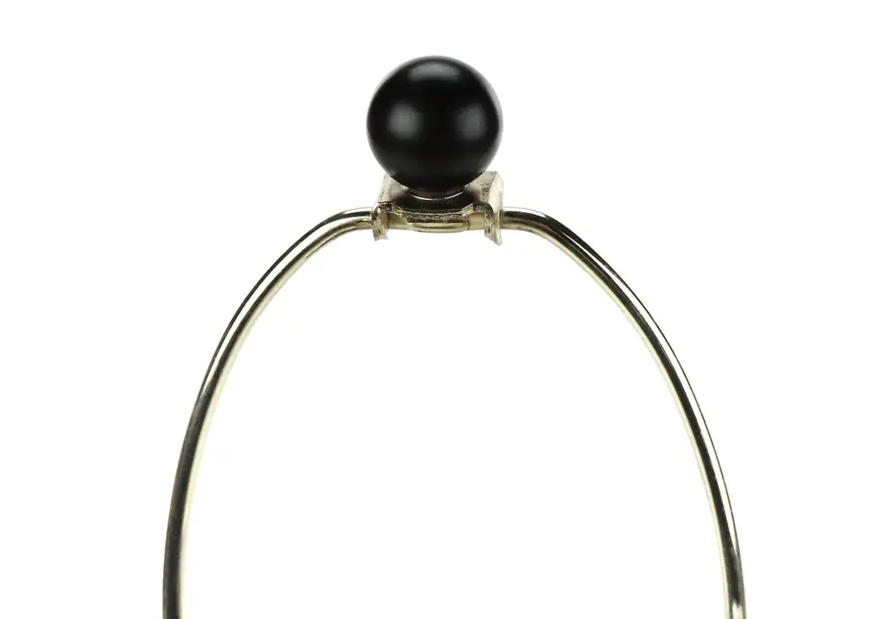 éClairage - Lampe De Table 26"H MéTal Noir / Abat-Jour Ivoire avec Abat-Jour Inclus