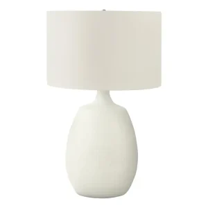 éClairage - Lampe De Table 26"H RéSine CrèMe / Abat-Jour Ivoire avec variateur d'intensité