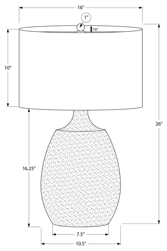 éClairage - Lampe De Table 26"H RéSine CrèMe / Abat-Jour Ivoire avec variateur d'intensité