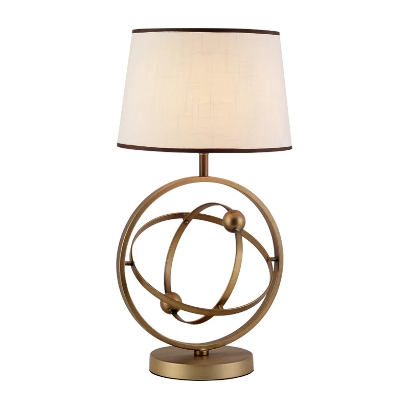 Haute Qualité Lampe de table conique à 1 lumière blanche/verte, éclairage de table habituel, avec base en forme d'orbite p...