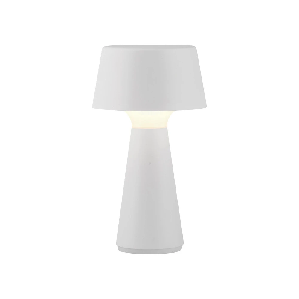 JUST LIGHT. Lampe de table LED à autonomie renouvelable Abera blanc Plastique IP54