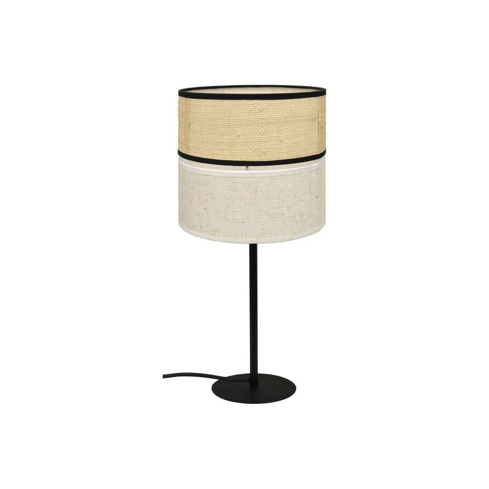 Lampe de table Andaman, textile, écru, hauteur 44 cm