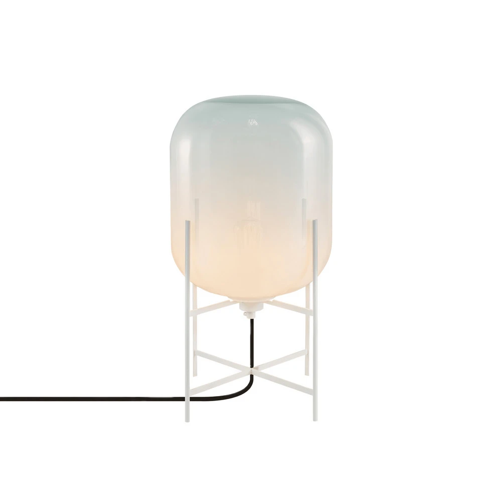 pulpo lampe à poser Oda Minuscule, blanc lumière de lune/blanc, hauteur 45 cm