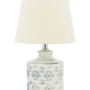 Socle en bois massif Table Lamp Crème ROSANNA