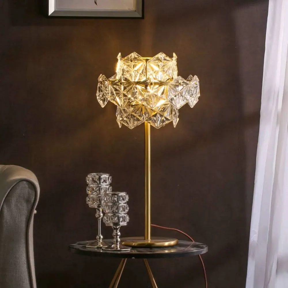 Suspension à abat-jour Lampe de Table Cristal Luxe Flocon de neige | Hyla