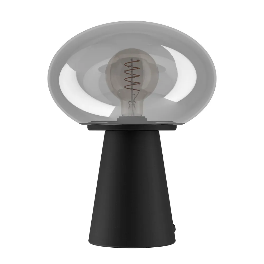 Suspension à abat-jour Lampe de table en verre noir MADONNINA D25 cm E27 40W