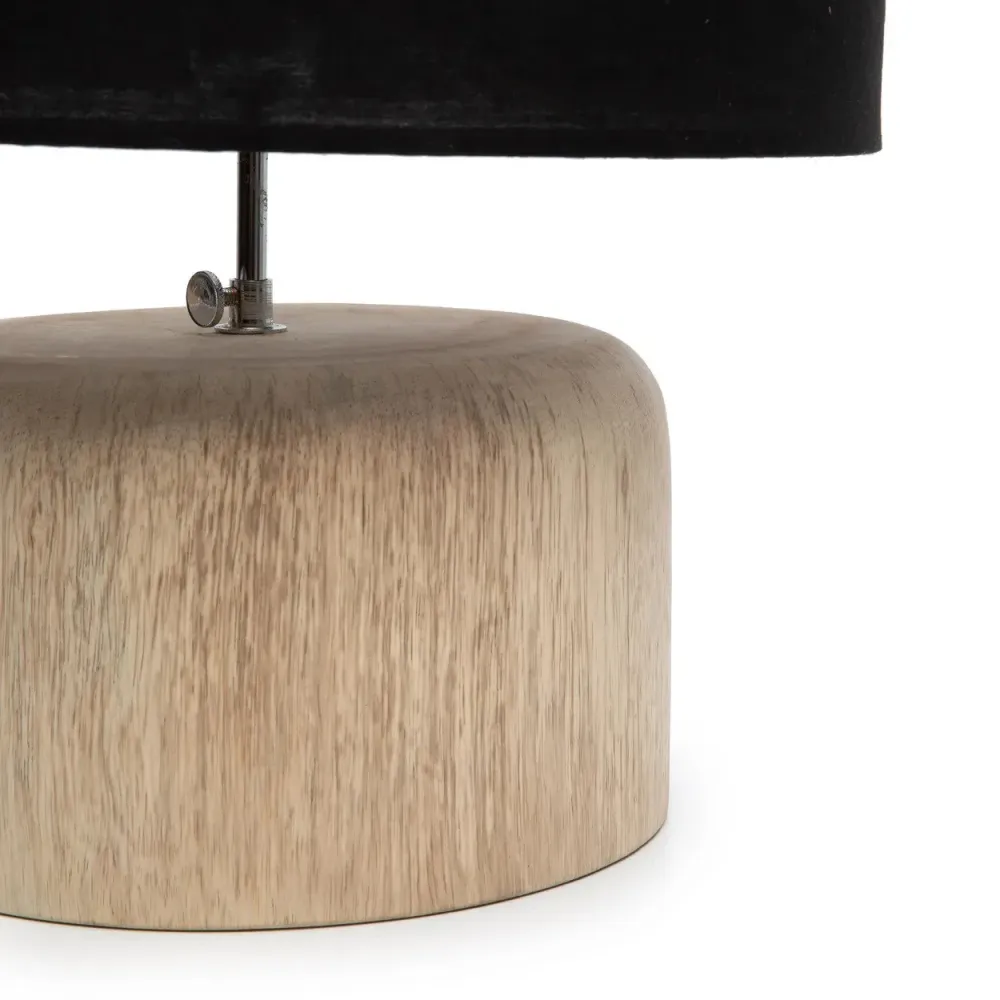 Teak Wood Table Lamp Base - Natural