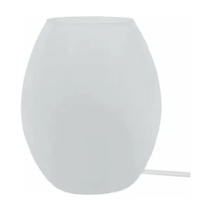 Lampe de chevet verre ovale ivoire 16 cm. à fixation clip