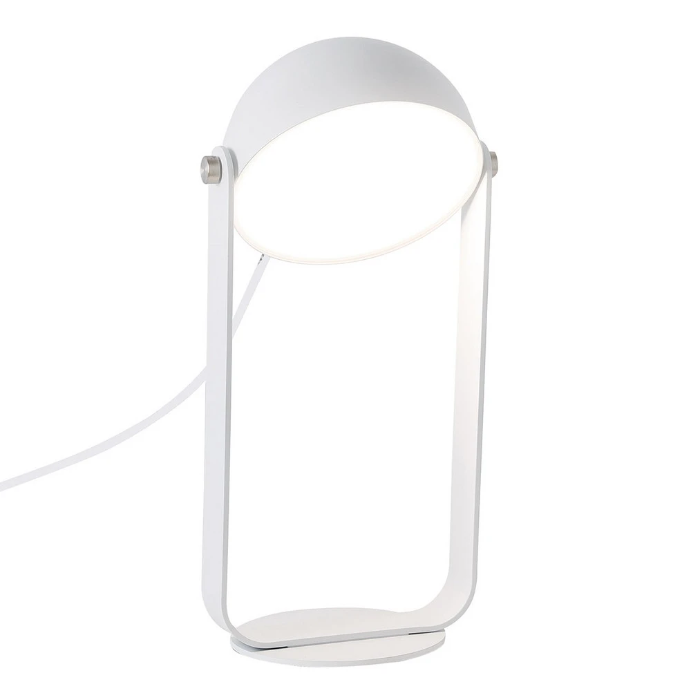 Luminaire de plafond design contemporain Lampe à poser LED Hemi abat-jour inclinable blanc