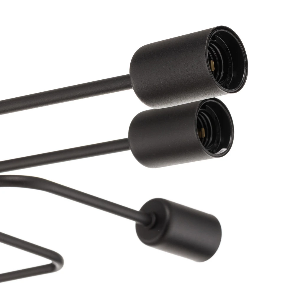 Plafonnier Atol à huit lampes, noir | Garantie 2 Ans