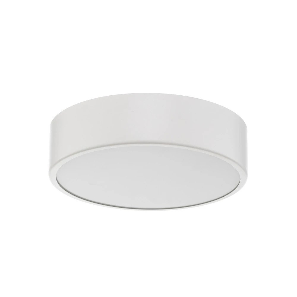 Plafonnier Cleo, Ø 30 cm, IP20, blanc, métal, E27 Sans outil d'installation