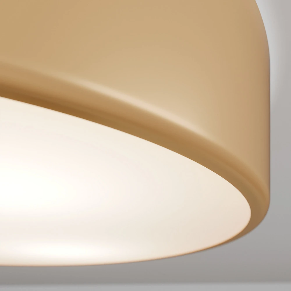 Plafonnier Cleo, Ø 40 cm, IP20, doré, métal, E27 en acrylique dépoli