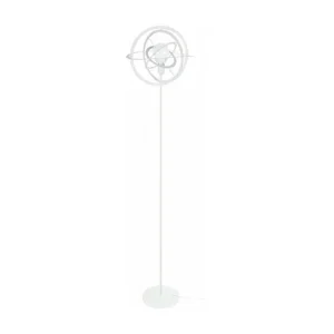 Plafonnier à suspension réglable Lampadaire métal blanc ivoire 175 cm.