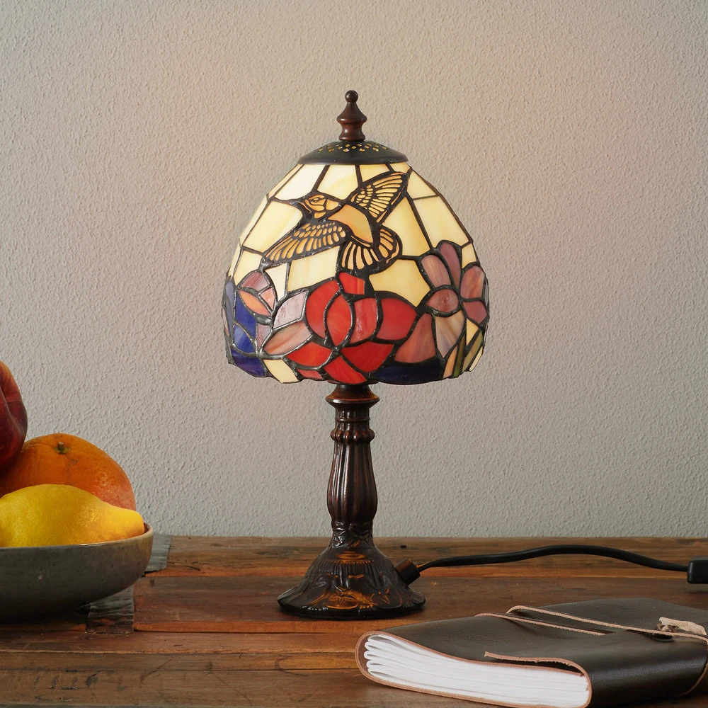 Plafonnier à suspension réglable Lampe à poser IRENA style Tiffany