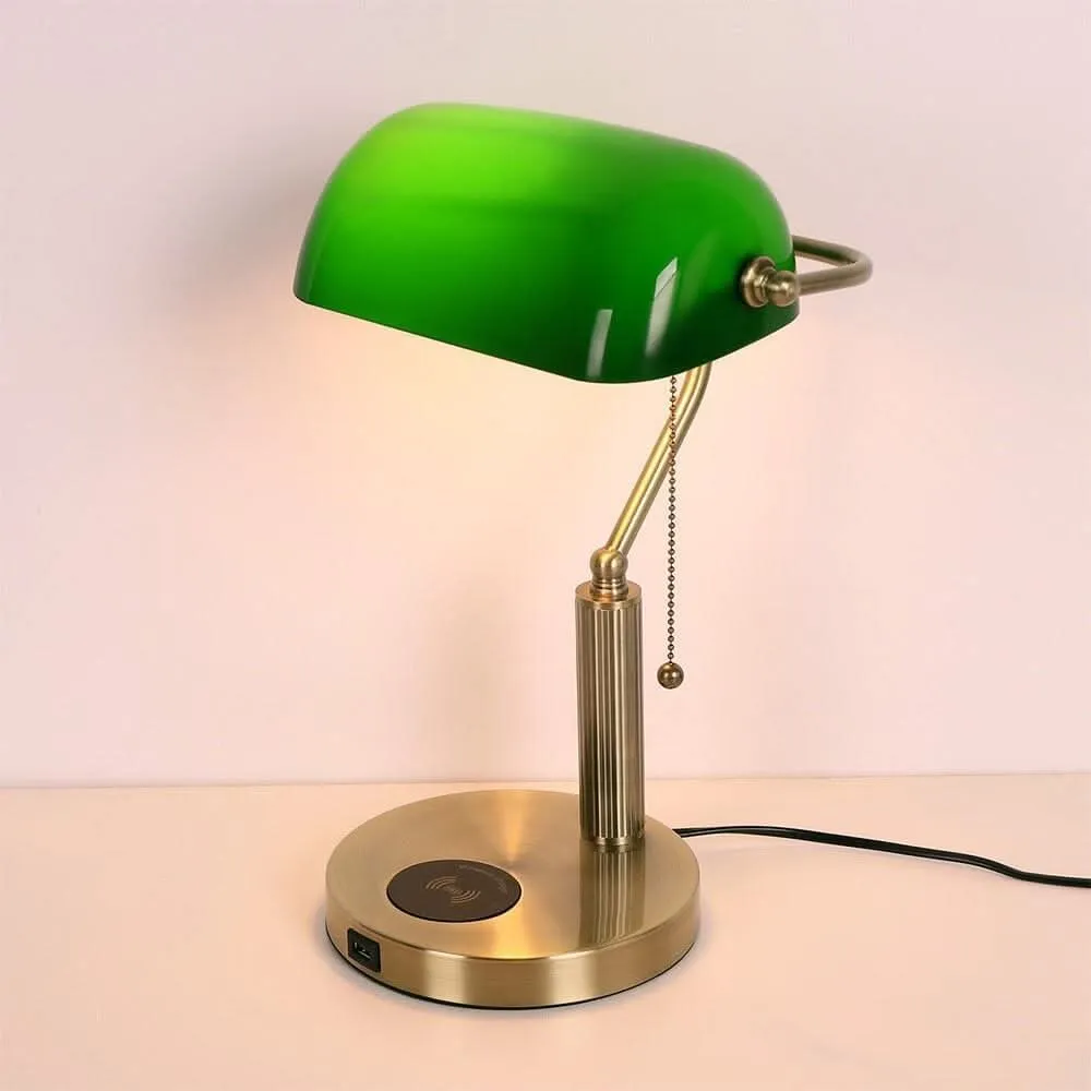 Lampe de Chevet Induction | Présidentielle avec base en bois
