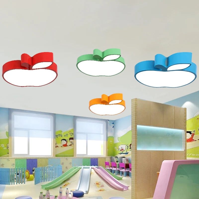 Plafonnier encastré en forme de pomme en acrylique, luminaire LED de dessin animé, luminaire décoratif d'intérieur, rêvé p...