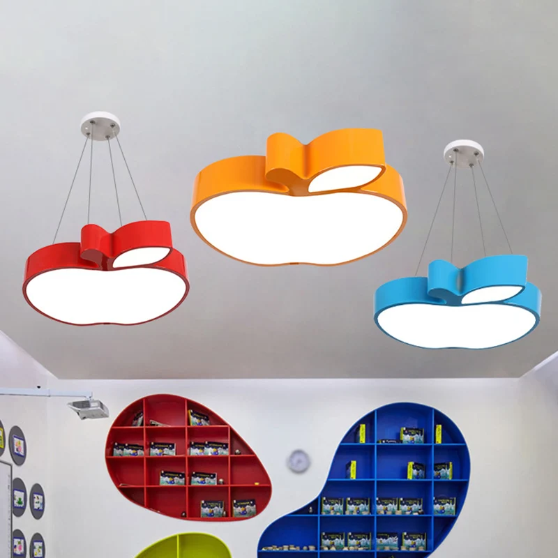 Plafonnier encastré en forme de pomme en acrylique, luminaire LED de dessin animé, luminaire décoratif d'intérieur, rêvé p...