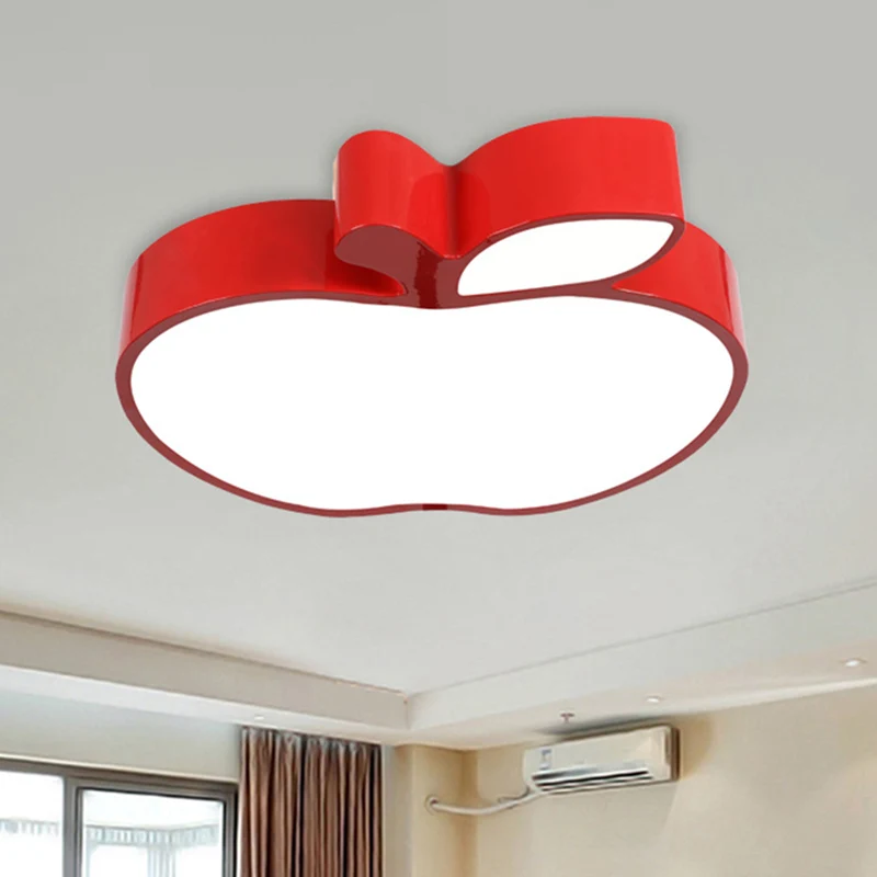 Plafonnier encastré en forme de pomme en acrylique, luminaire LED de dessin animé, luminaire décoratif d'intérieur, rêvé p...