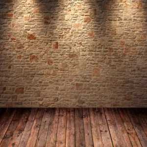 Toile de Fond Lampe Murale Rétro en Briques Bois M8-07 avec effet scintillant