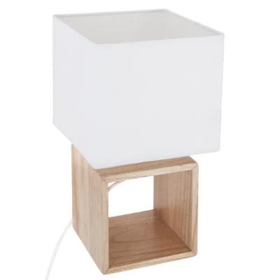LAMPE CARRE POJO BLANC H32CM avec chargeur solaire
