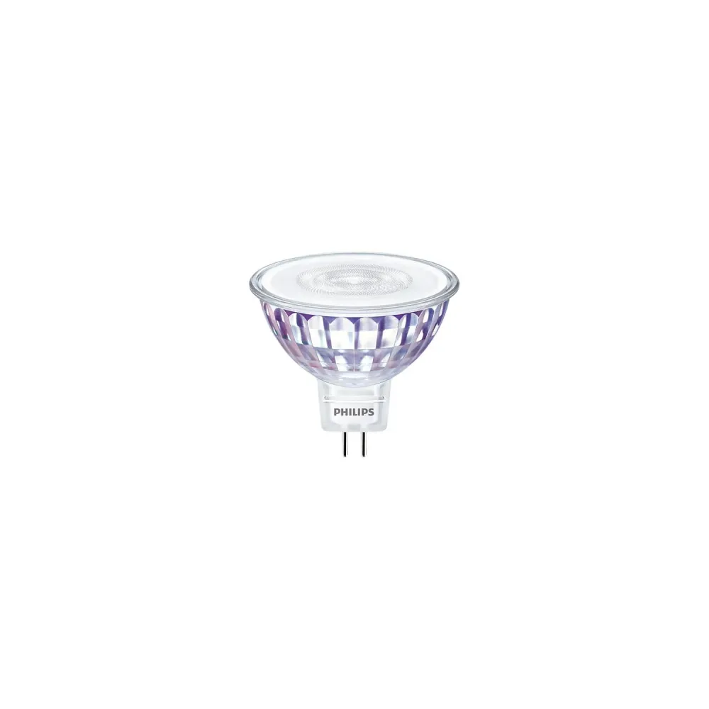 Lampe LED PHILIPS GU5.3 MR16 SpotVLE 12V 5.8W 490 lumens 36º avec 3 piles incluses