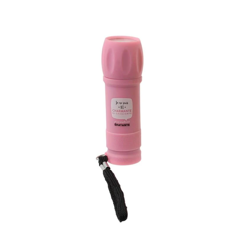 LAMPE DE POCHE JE SUIS... 10CM ROSE en ABS renforcé