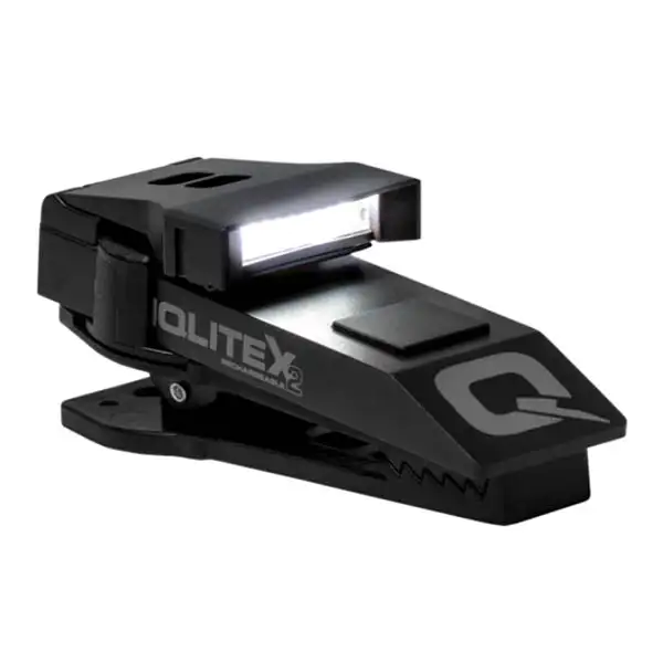 LED mains libres QBenutzeroberflächeQLITE X2WW, blanc tactique/LED blanche, 200 lumens avec 3 piles incluses