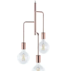 3 Light Pendant Lamp Effet cuivre BOGNA