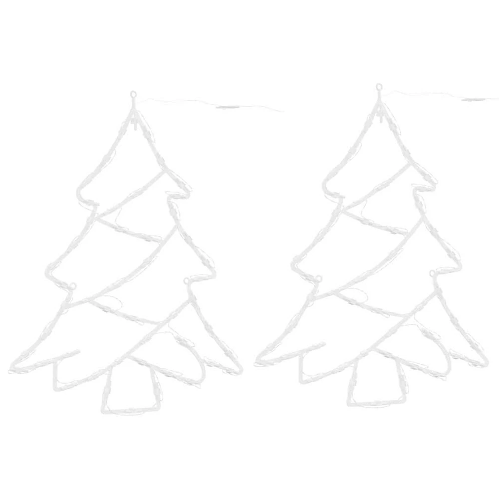 Lumières de noël silhouette d'arbre de noël 2 pcs 50 led pour randonnée nocturne