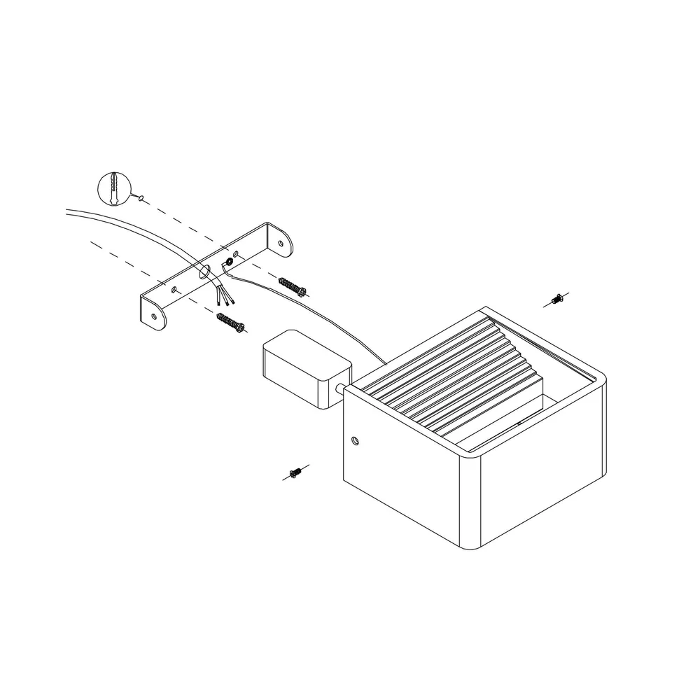 Applique extérieure métal anthracite DONINNI 1 LED INT 1X6,2W