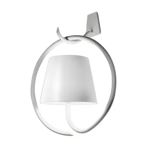 Applique LED blanc Poldina sur batterie et dimmable avec crochet