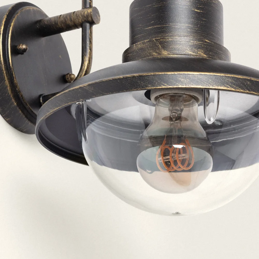 Applique murale extérieure en métal avec éclairage LED Zolara