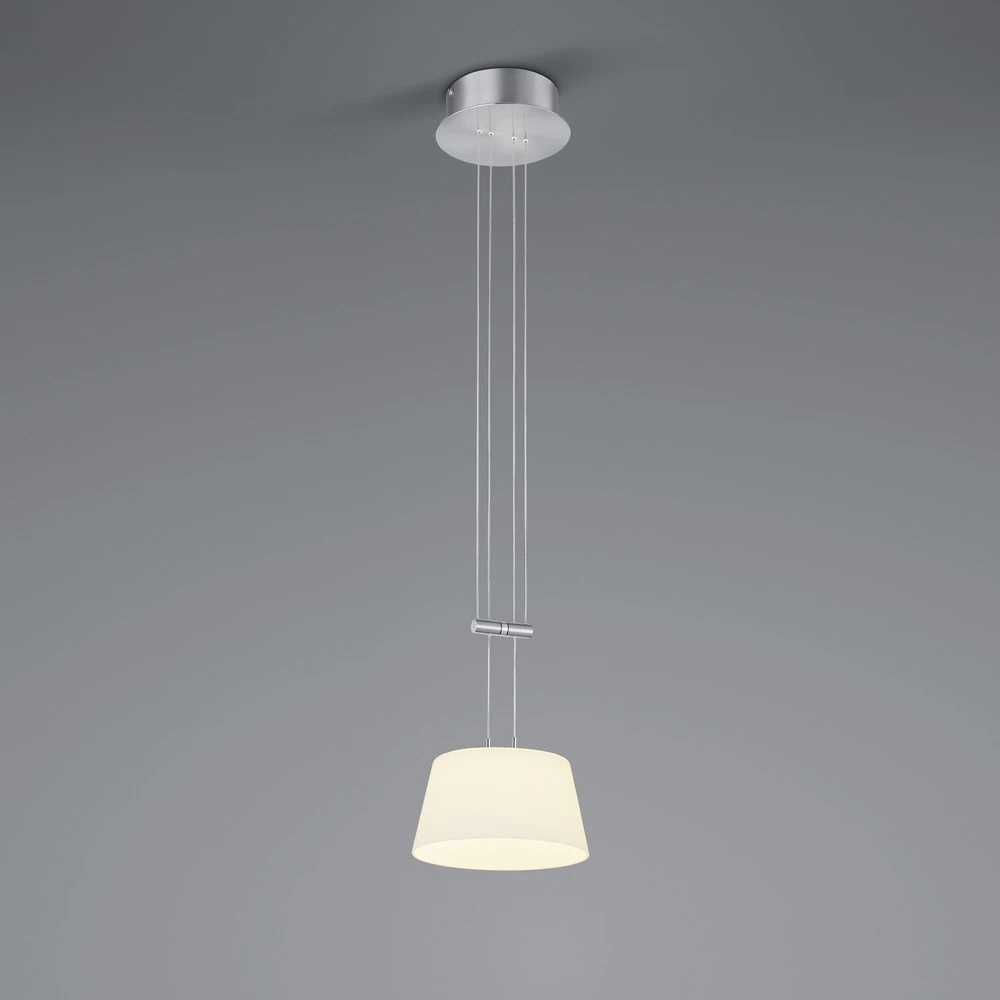 BANKAMP Conus Suspension LED, à 1 lampe, nickel
