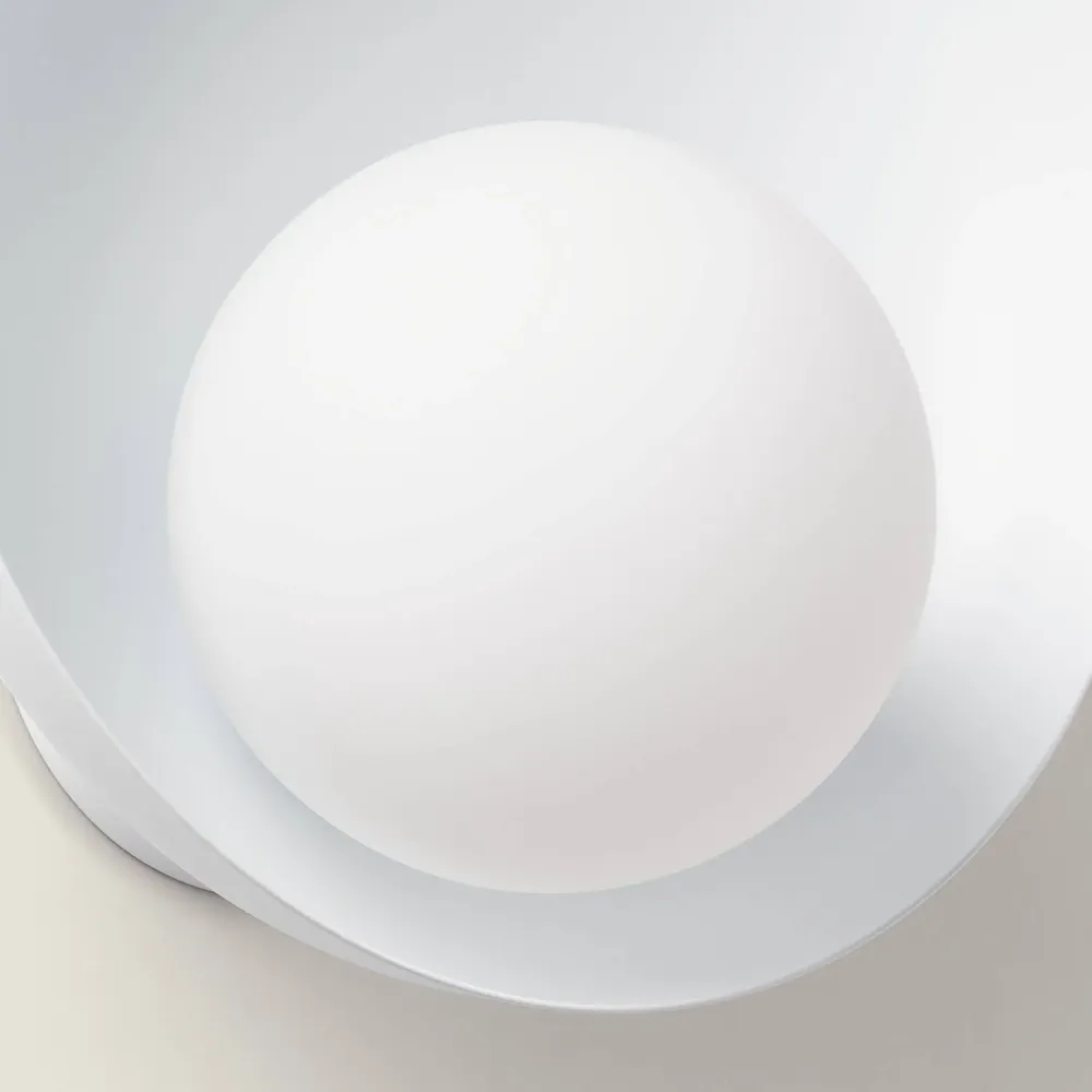 Bera applique murale en verre et métal avec éclairage LED