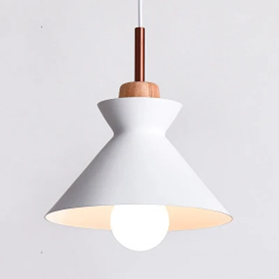 Éclairage suspendu de Style nordique avec abat-jour, lampe suspendue à tête édit en aluminium pour porche