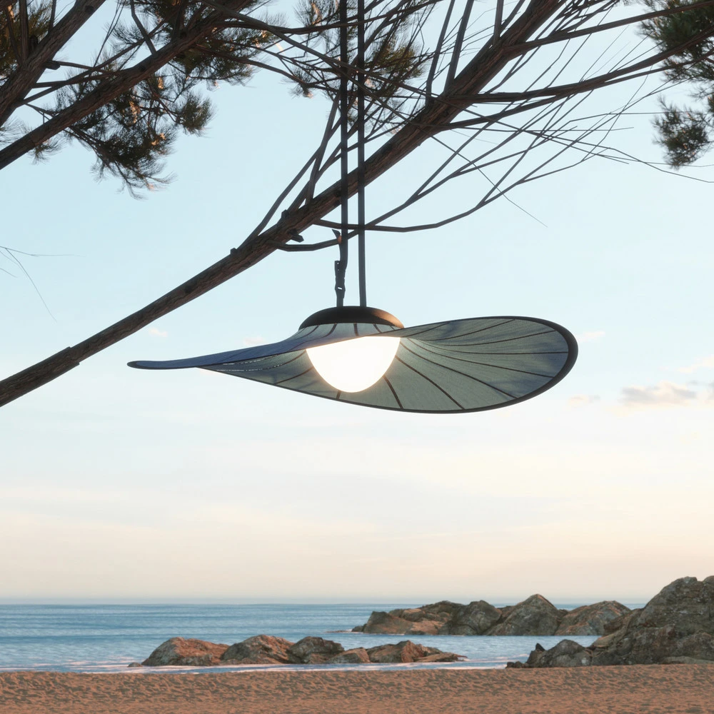 Enfantin Light Bloom suspension batterie IP65 Ø90cm bleu