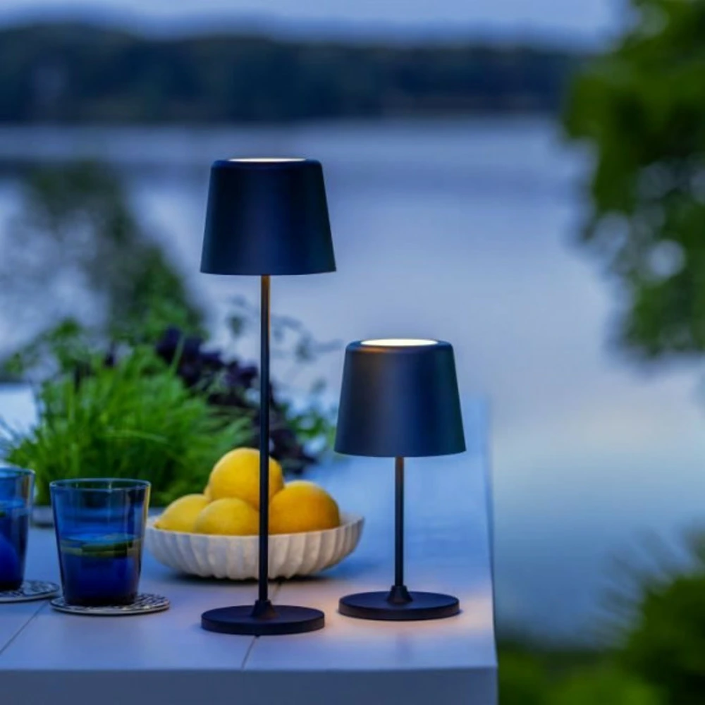 Lampe poser led kaami - noir - extérieur - 2w - ip44 - métal et plastique