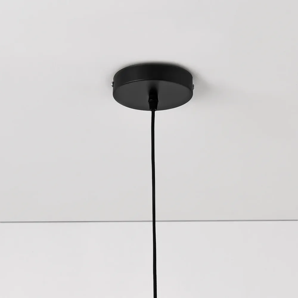 Lampe à suspendre novateur suspension 60 w en métal et textile diamètre 40 cm noir doré 03_0005264