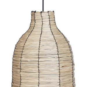Lampe suspendue en herbier marin naturel KELAKAS