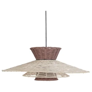 Lampe suspendue marron et chamois KABOMPO