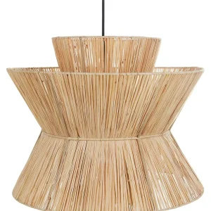 Lampe suspendue en paille naturel TELAMBA