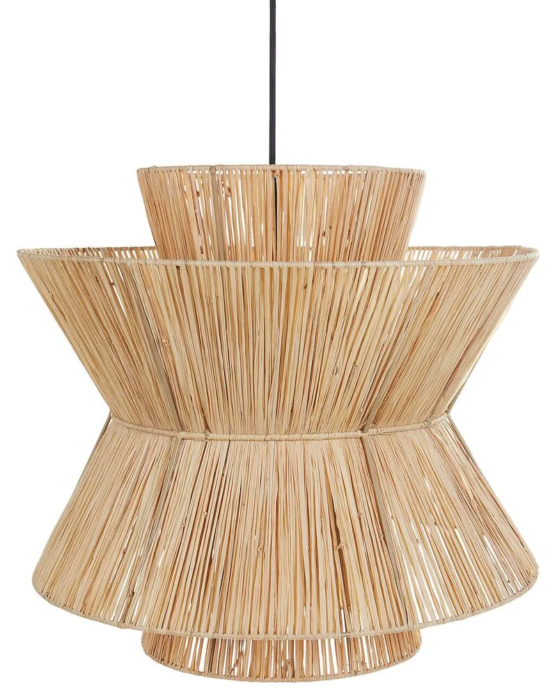 Lampe suspendue en paille naturel TELAMBA
