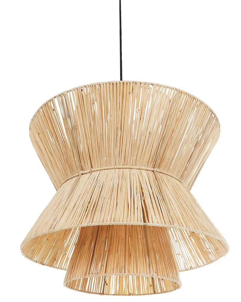 Lampe suspendue en paille naturel TELAMBA