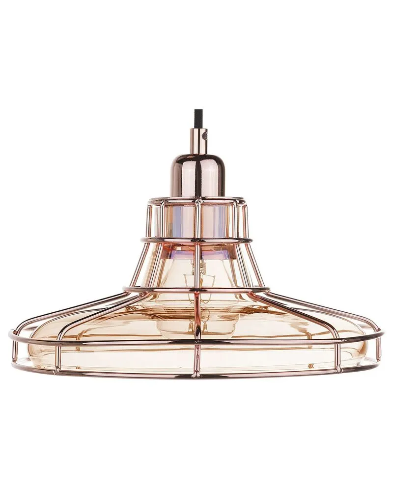 Lampe suspension cuivré en verre TORRE