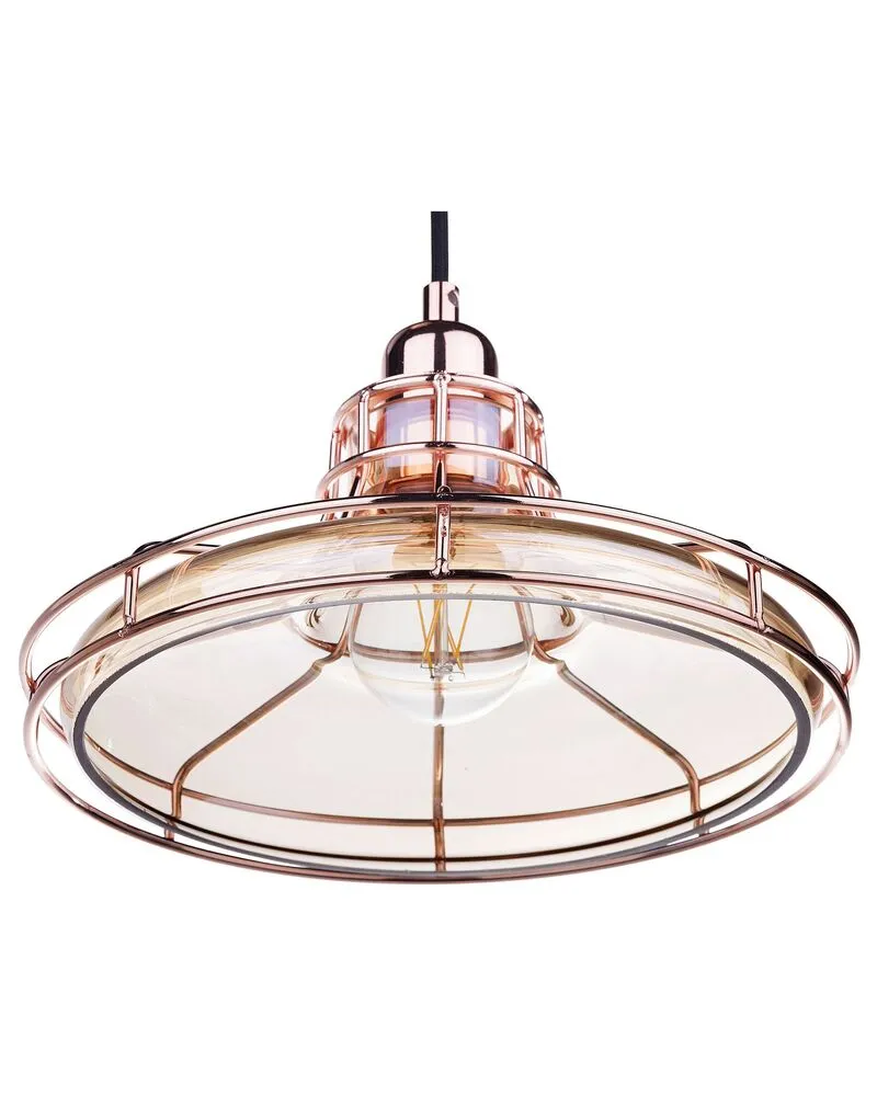 Lampe suspension cuivré en verre TORRE