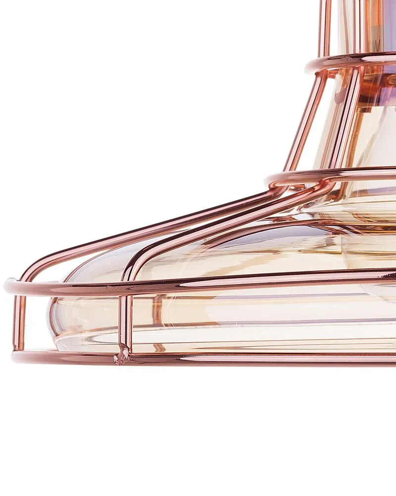 Lampe suspension cuivré en verre TORRE