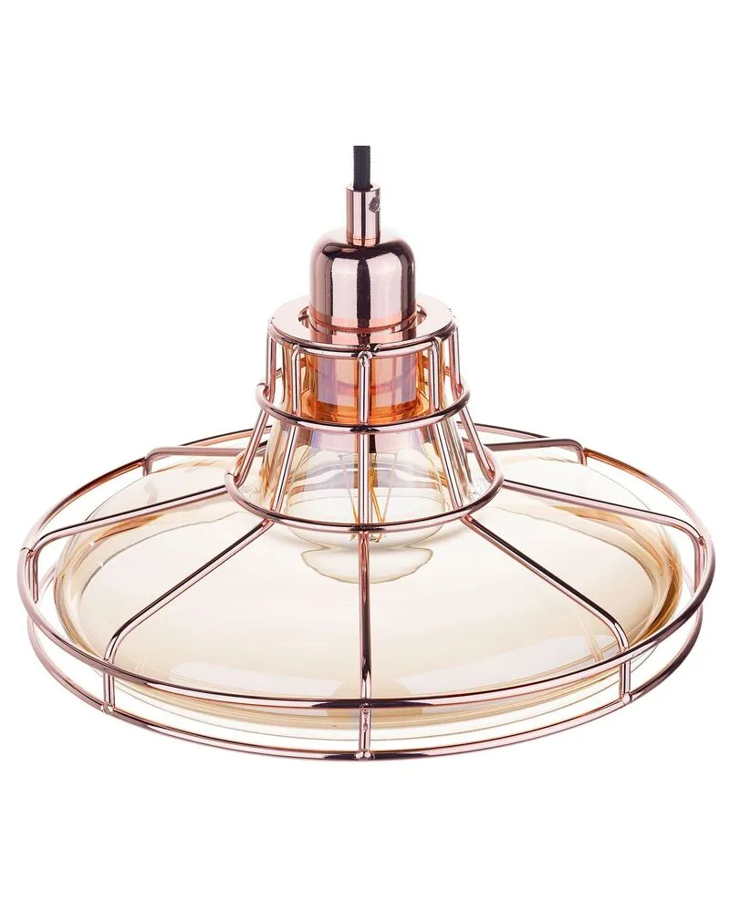 Lampe suspension cuivré en verre TORRE