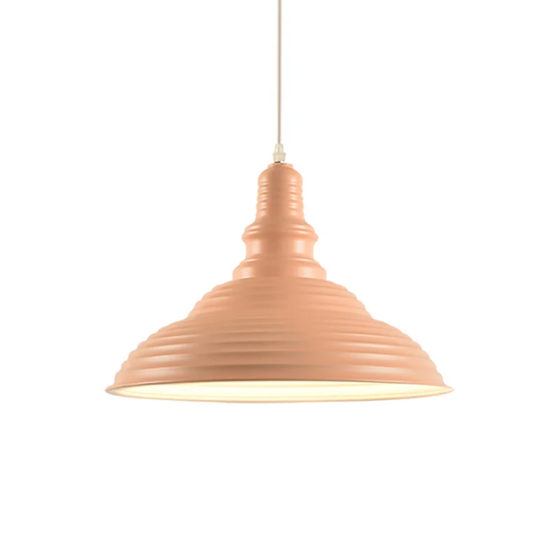 Lampe à Suspension en métal rose/bleu nervuré Dupliqué bulle 1 lumière Suspension de Style industriel pour chambre à coucher