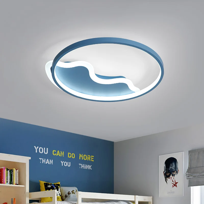 Ring-Unterputzlampe, zeitgenössische Acryl-LED-Unterputzleuchte Weiß/Rosa/Blau für Schlafzimmer warmem/weißem Licht, 18"/2...