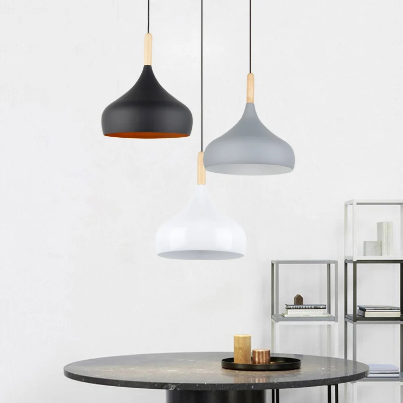 Suspension abat-jour oignon en aluminium, luminaire suspendu contemporain pour balcon et couloir, 9.5/12/14 pouces de géné...